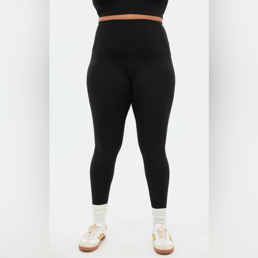 NWOT Girlfriend Collective Black Compressive Pocket Full Length Leggings Size 6X
